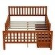 preview thumbnail 59 of 79, Wooden Platform Bed Underbed Storage Bed with Sides Guardrails Spindle Headboard and 2 Drawers 8.98 inch Storage Underneath