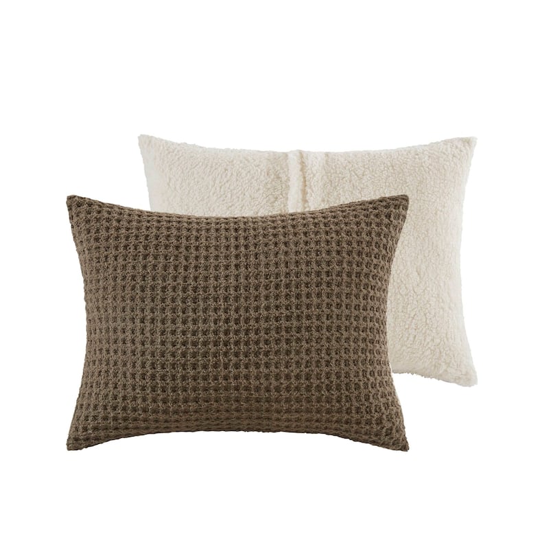 Madison Park Riordan Waffle Knit Chenille Comforter Set