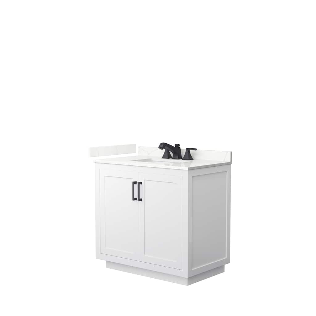 Miranda 36-inch Single Vanity, Quartz Top
