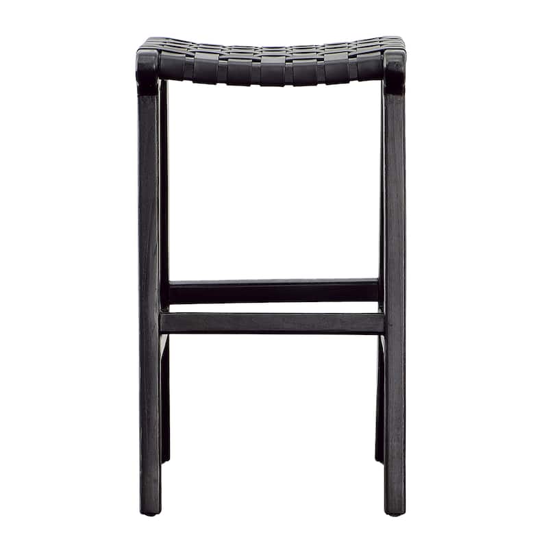 David 24" Tall Backless Counter Stool, Black