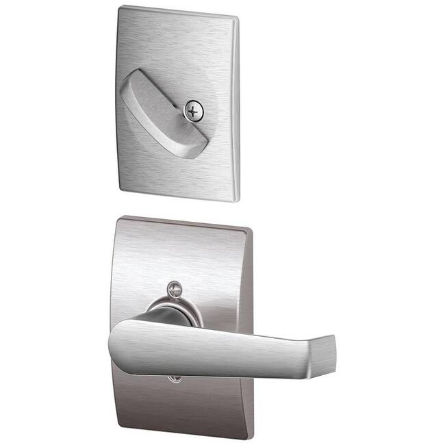 Schlage F94-ELA-CEN Elan One-Sided Dummy Interior Pack with Century - Satin Chrome