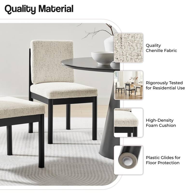 NPD Furniture Melvin Fabric Dining Side Chair (Set of 2)