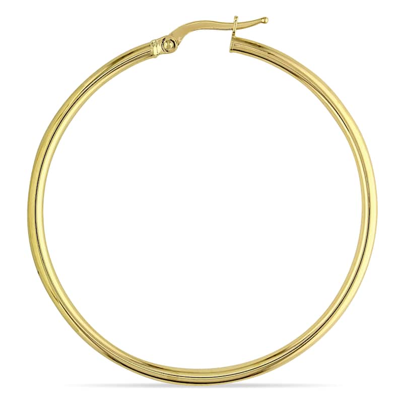 Miadora 45mm Polished Hoop Earrings in 10k Yellow Gold