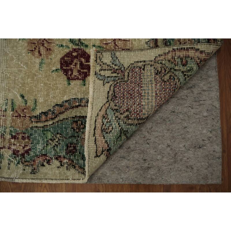 Hand Knotted Oriental 100% Wool Carpet Transitional Floral Beige & Ivories Anatolian Area Rug - 6' 10'' X 3' 9''