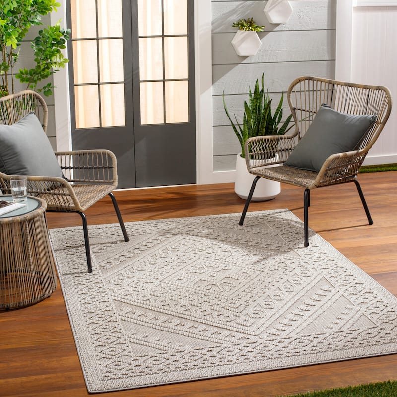 Rockport Global Indoor/Outdoor Area Rug - 2'7" x 7'3" Runner - Gray