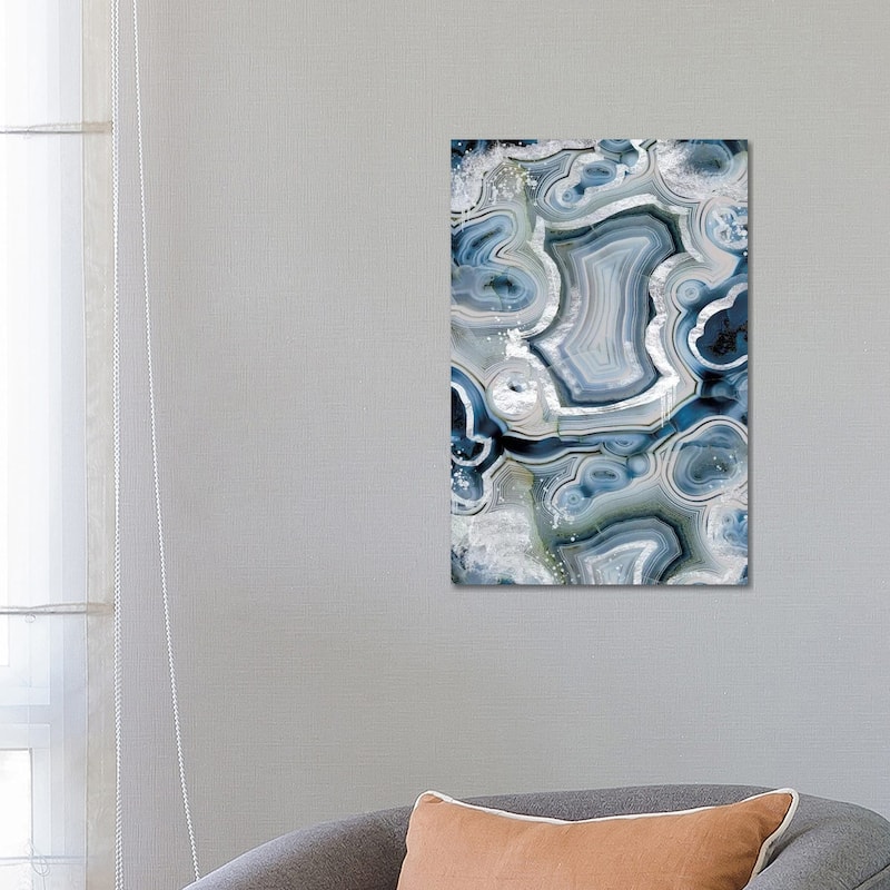 iCanvas "Sterling Sapphire Geode" by 5by5collective Canvas Print - 26x18x1.5