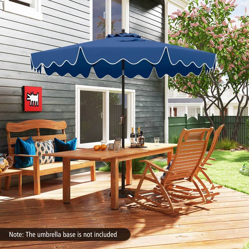 Costway 9 FT Patio Umbrella 2-Tier Market Table Umbrella with