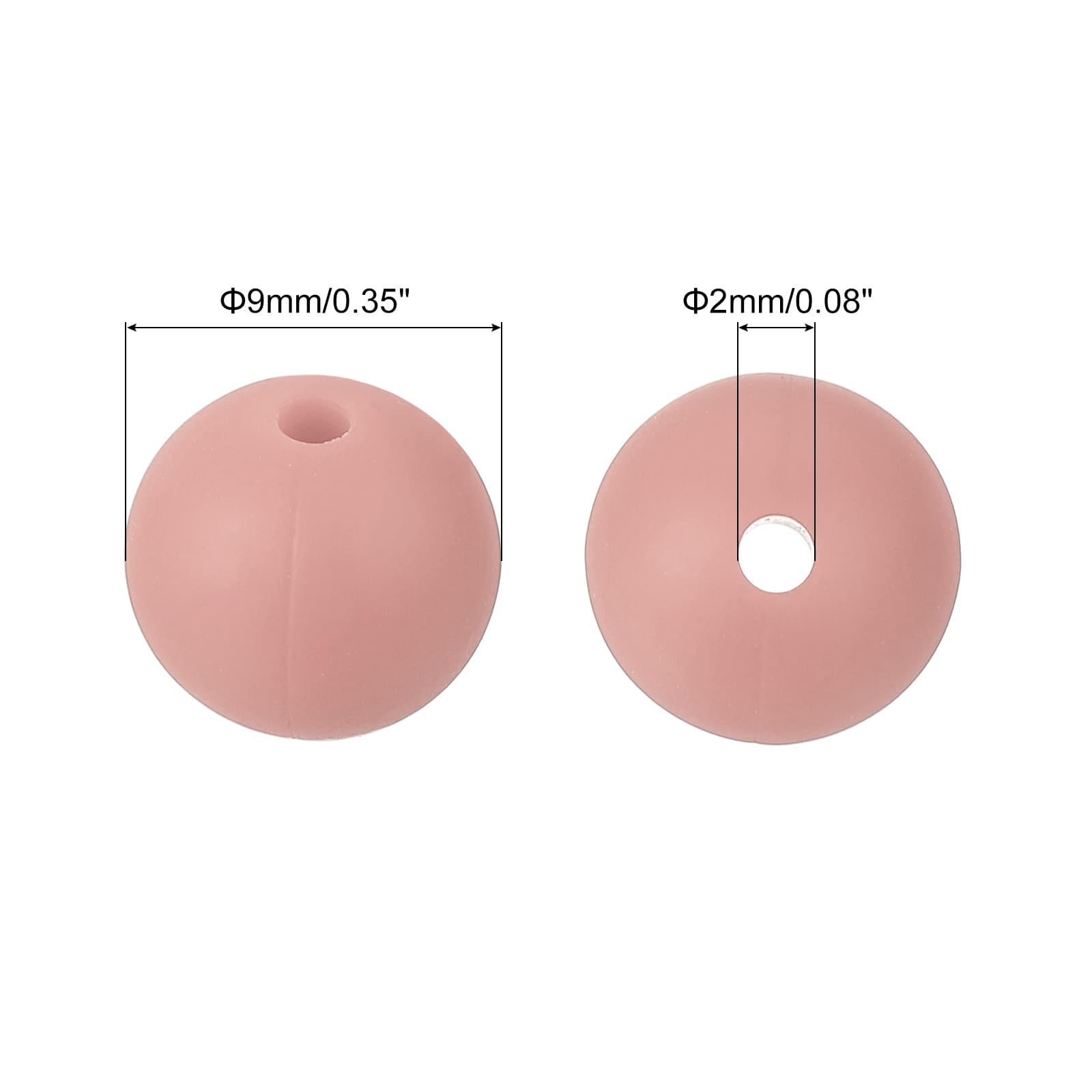 Silicone Beads, Round Loose Rubber Bead Bulk Focal Beads for DIY Keychain Pens Bracelets Jewelry Making