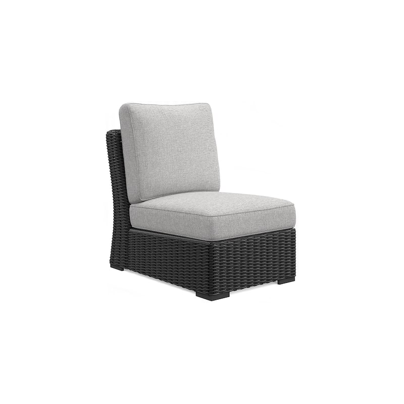 Signature Design by Ashley Beachcroft Black/Gray 5-Piece Outdoor Sectional - 130"W x 130"D x 35.75"H