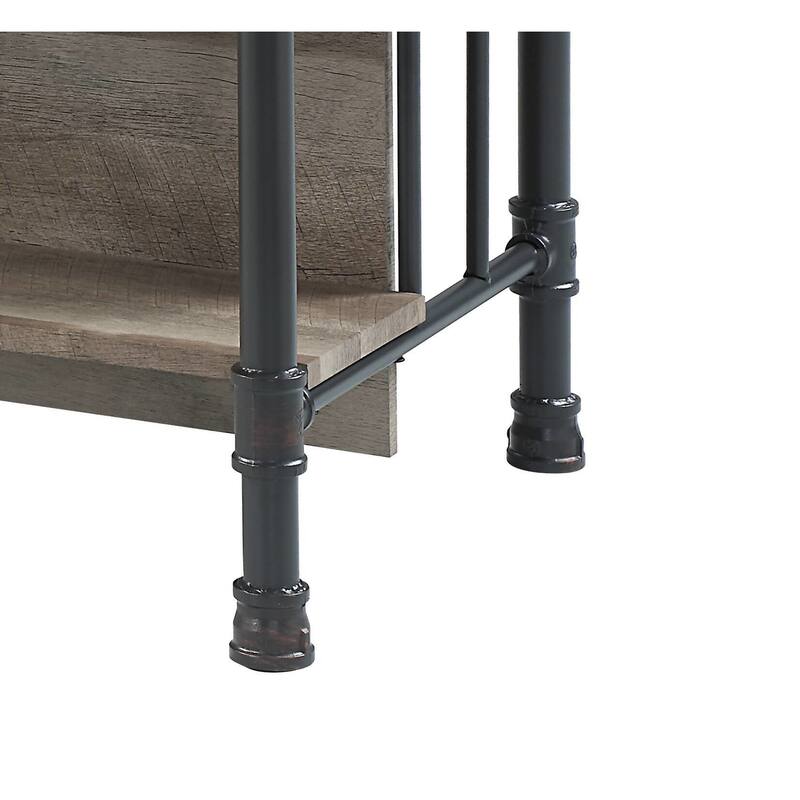 Edina Antique Oak & Sandy Gray Finish Counter Height Table