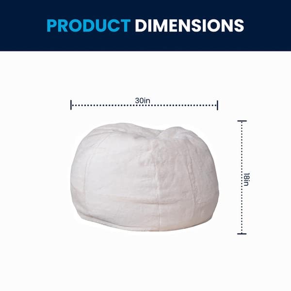 dimension image slide 19 of 22, Small Refillable Bean Bag Chair for Kids and Teens