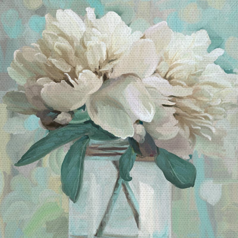 Farmhouse Peonies I, II by Studio Arts Canvas Art Prints