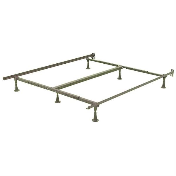 California King Size Metal Bed Frame With Wide Stance Glide Legs And Headboard Brackets On Sale Overstock 29063354