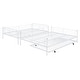 preview thumbnail 7 of 12, Contemporary & Simple Style Full XL over Queen Metal Bunk Bed with Twin Size Trundle, Save Space or Split Into 2 Beds, White