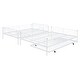 preview thumbnail 7 of 12, Full XL Over Queen Metal Bunk Bed with Twin Trundle and Full-Length Guardrails
