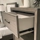 preview thumbnail 8 of 11, Roundhill Furniture Ennesley 3-Piece Gray Wood Bedroom Set, Upholstered Panel Bed and 2 Nightstands