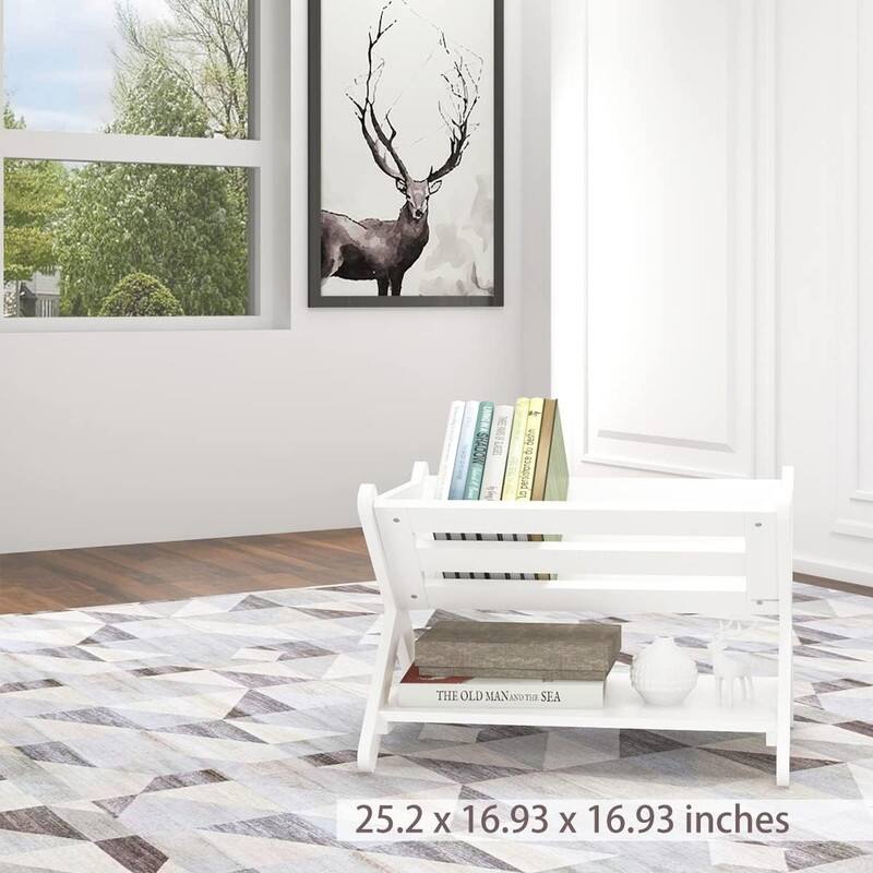 Kids Bookshelf with Caddy, Toddler Bookshelf