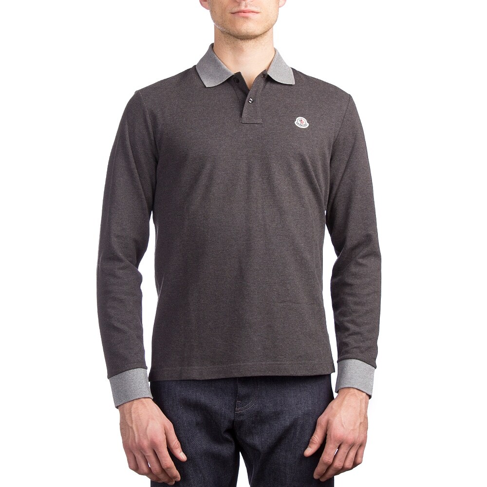 mens moncler long sleeve polo shirt
