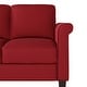 preview thumbnail 6 of 6, Handy Living Calhan Red Textured Linen Sofa