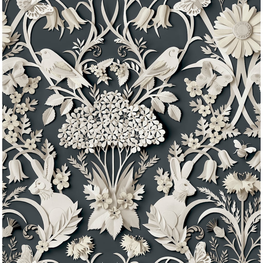 NuWallpaper Charcoal Eloise Peel & Stick Wallpaper