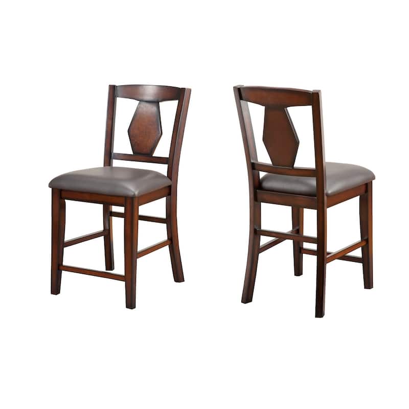 Vilo Home Tuscan Hills Diamond Back Pub Chairs (Set of 2) - Brown