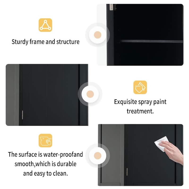 Modern Free-Standing Tall Bathroom Storage Cabinet