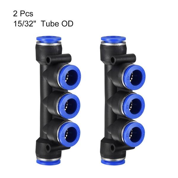 Push to Connect Fittings 6mm or 15/64 OD Manifold Union Tube Fittings 2pcs 