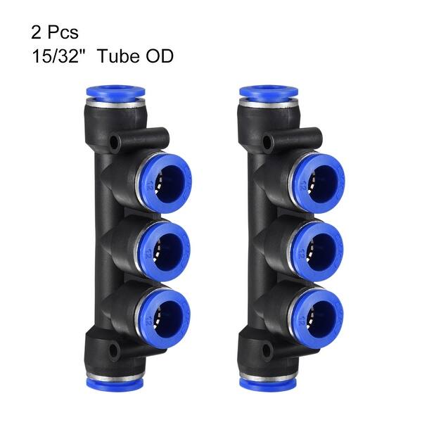 Push to Connect Fittings 6mm or 15/64 OD Manifold Union Tube Fittings 2pcs Push to Connect Fittings 6mm or 15/64 OD Manifold Union Tube Fittings 2pcs
