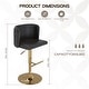 preview thumbnail 30 of 46, Swivel Bar Stools Set of 2, Modern PU Bar Stools with Backs - Counter Height