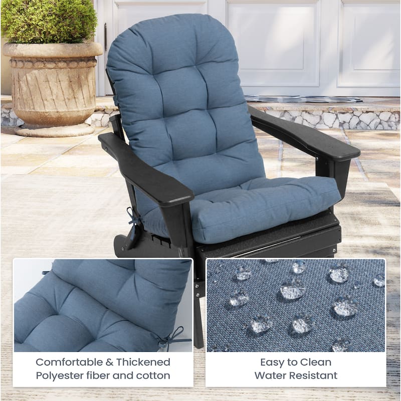 Outdoor Adirondack Chair Cushion Rocking Chair Cushions Thickened Patio Chair Pad with Sunbrella