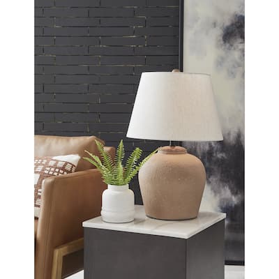 Signature Design by Ashley Scantor Orange/Red Table Lamp - 17.13"W x 17.13"D x 25.38"H