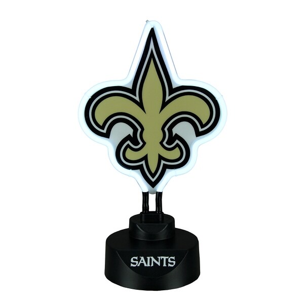 New Orleans Saints Logo Neon Tabletop Statue Accent Lamp - 14.25 X 8.5 X 5.5 inches. Opens flyout.