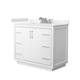 Option White / White Quartz Top / Brushed Nickel Hardware