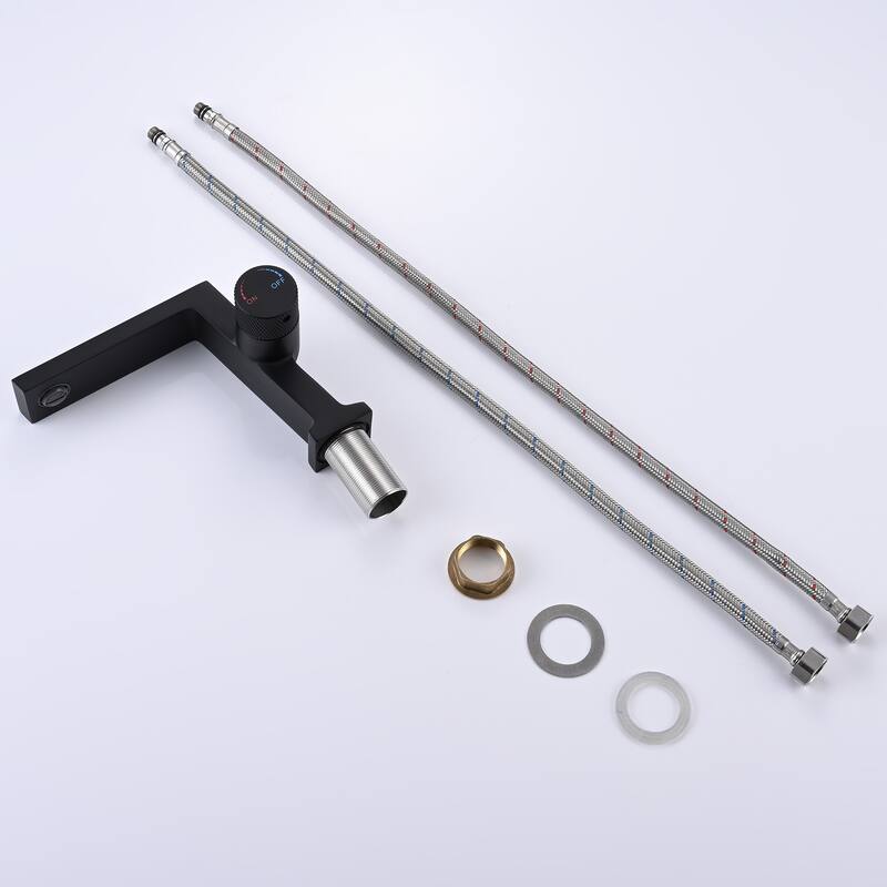 5.63"H Solid Brass Single Handle Single Hole Bathroom Sink Faucet