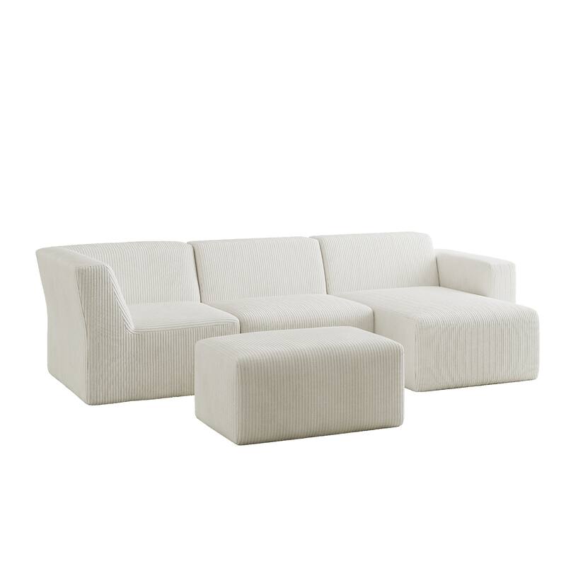 Modular Sectional Sofa 4-seater Oversized Chaise Lounge Couch for Living Room