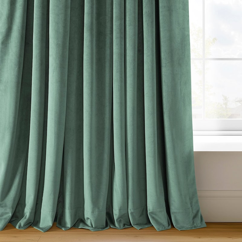 Exclusive Fabrics Signature Velvet Blackout Curtain 120 Inches Long (1 Panel)