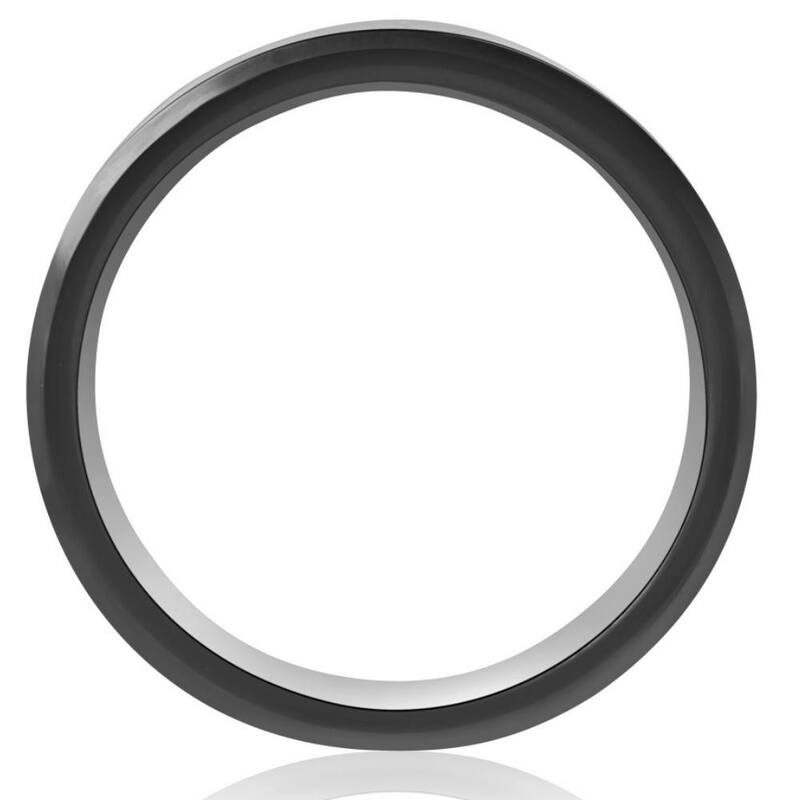 Bliss Diamond Men's Black Dragon Black Tungsten Ring 8mm Wedding Band Comfort Fit Ring