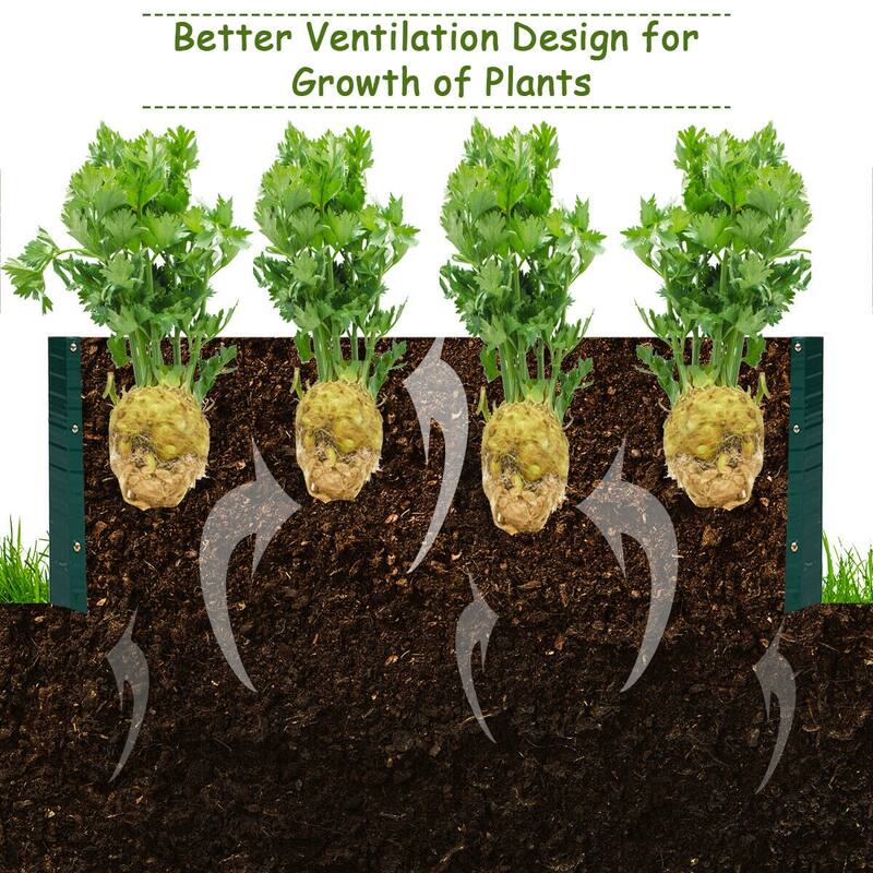 Patio Raised Garden Bed for Vegetable and Flower Planting Outdoors - 47" x 35.5" x 12.0"(L x W x H)