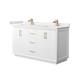 Option White / White Quartz Top / Satin Bronze Hardware