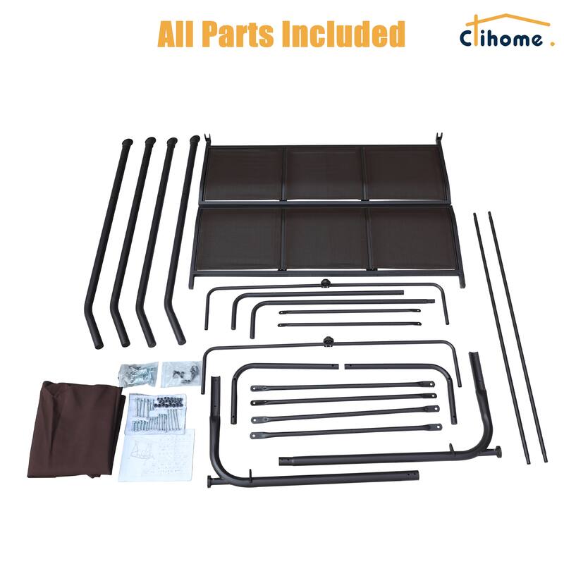 Clihome 3 Person Outdoor Textilene Porch Swing