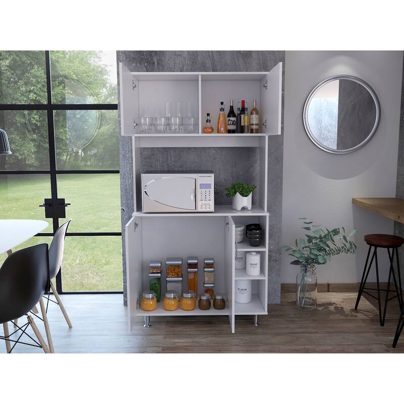 Pantry Cabinet for Kitchen, Dining Room,Living Room, White