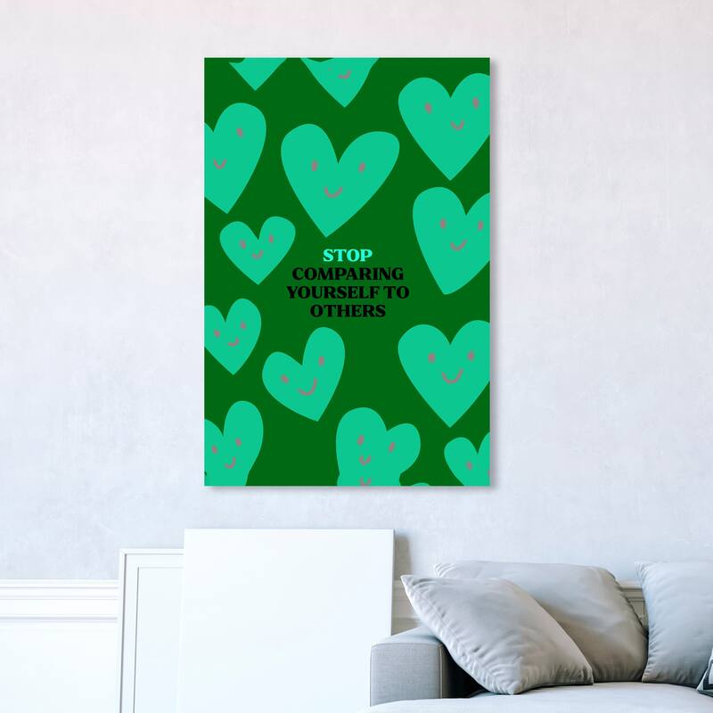 Wynwood Studio Canvas Typography and Quotes Only one like you Pink and Light Red Modern & Contemporary Wall Art Canvas Print - 45 x 30