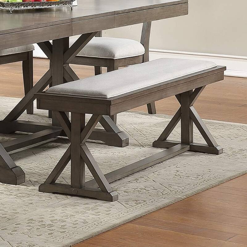Solid wood Veneer Dining Room 1pc Bench