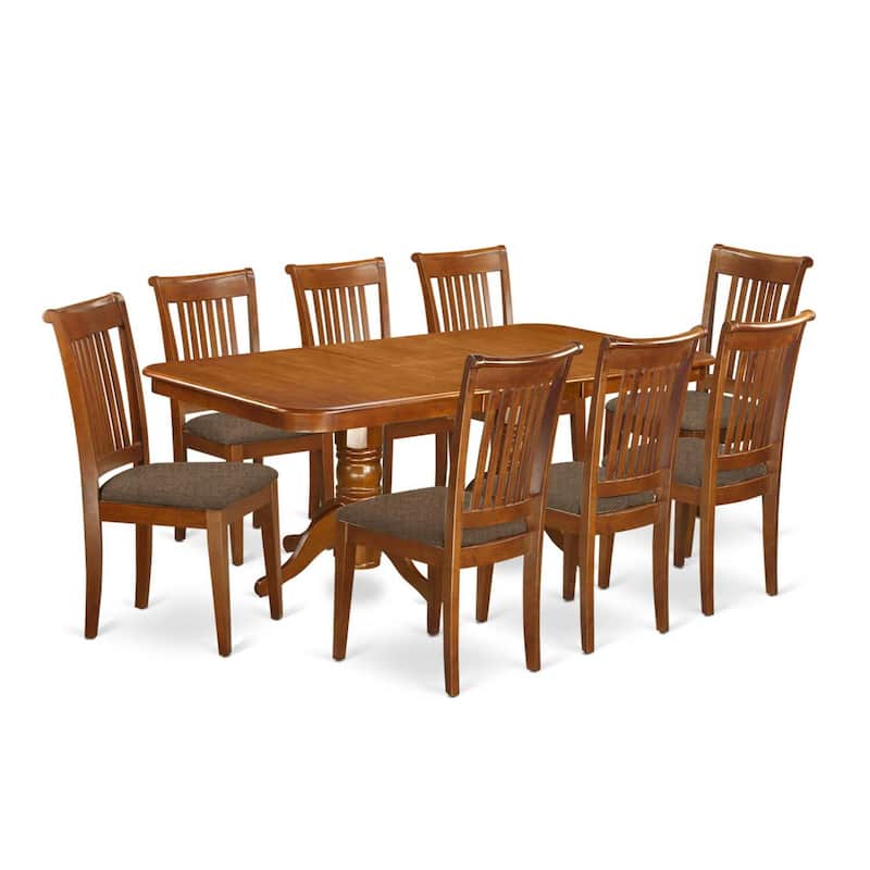 Dining Room Set Handcrafted Solid Wood Table & Chair Set with Extension Leaf