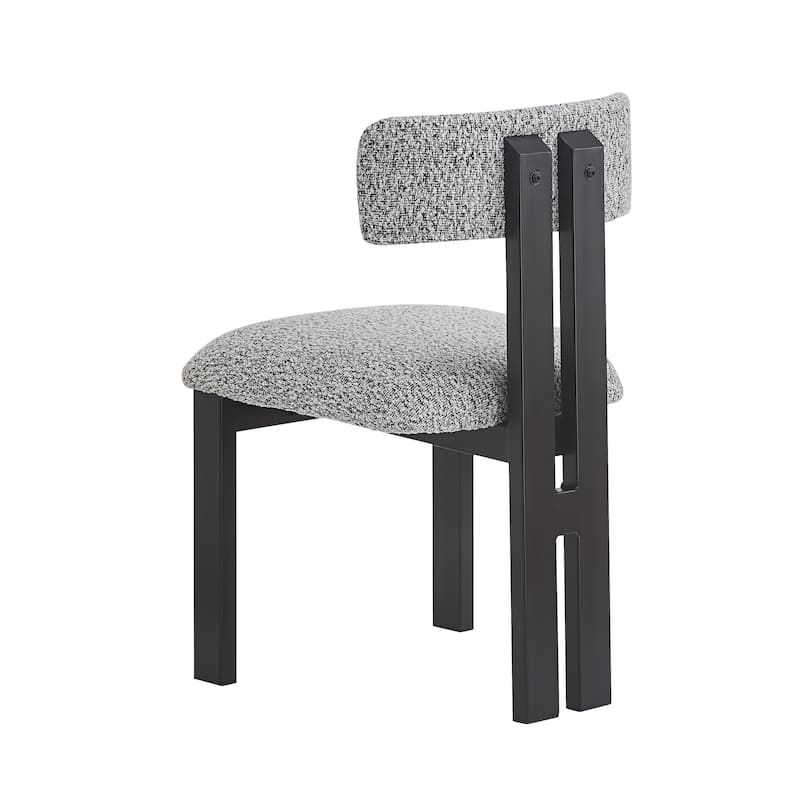 2Pcs Upholstered Armless Modern Dining Chairs Kitchen Chairs with With Metal Legs & Non-Slip Pads