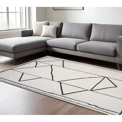 HomeRoots Geometric Rectangle Area Rug