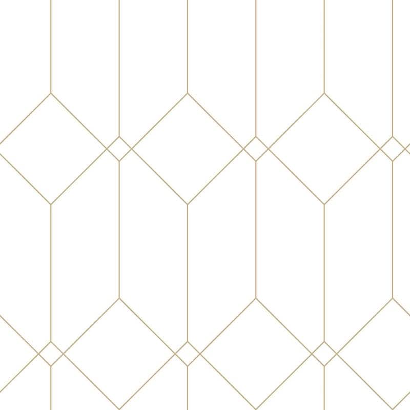 ESTA Home Trilliant White Art Deco Motif Wallpaper