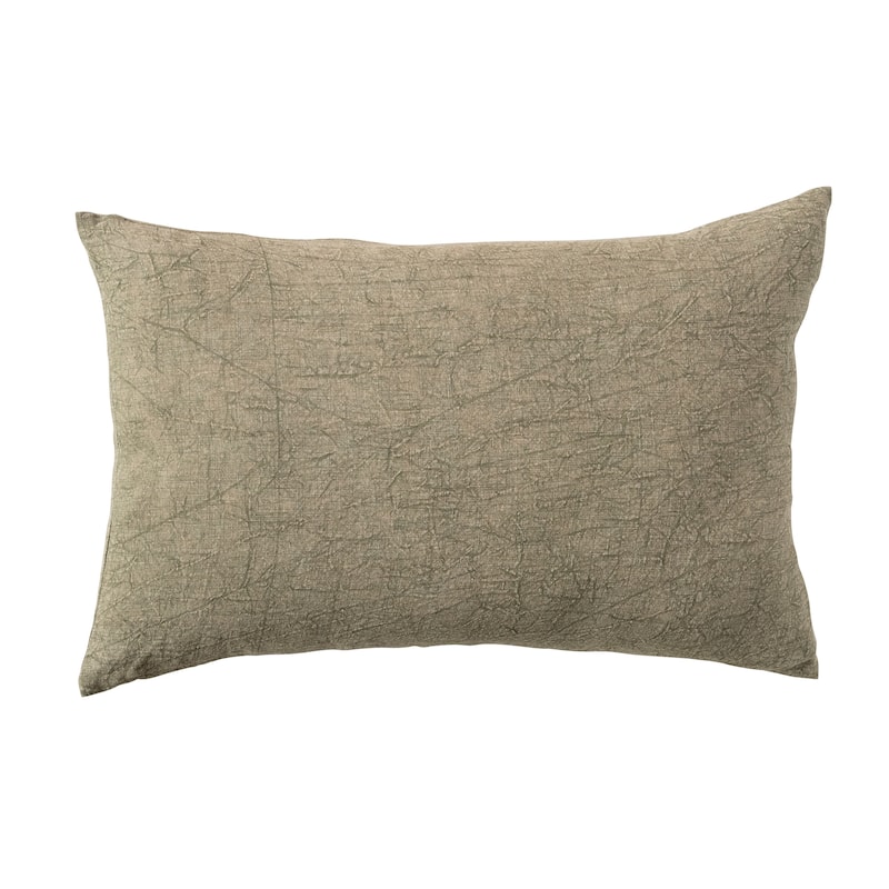 Stonewashed Linen Lumbar Pillow