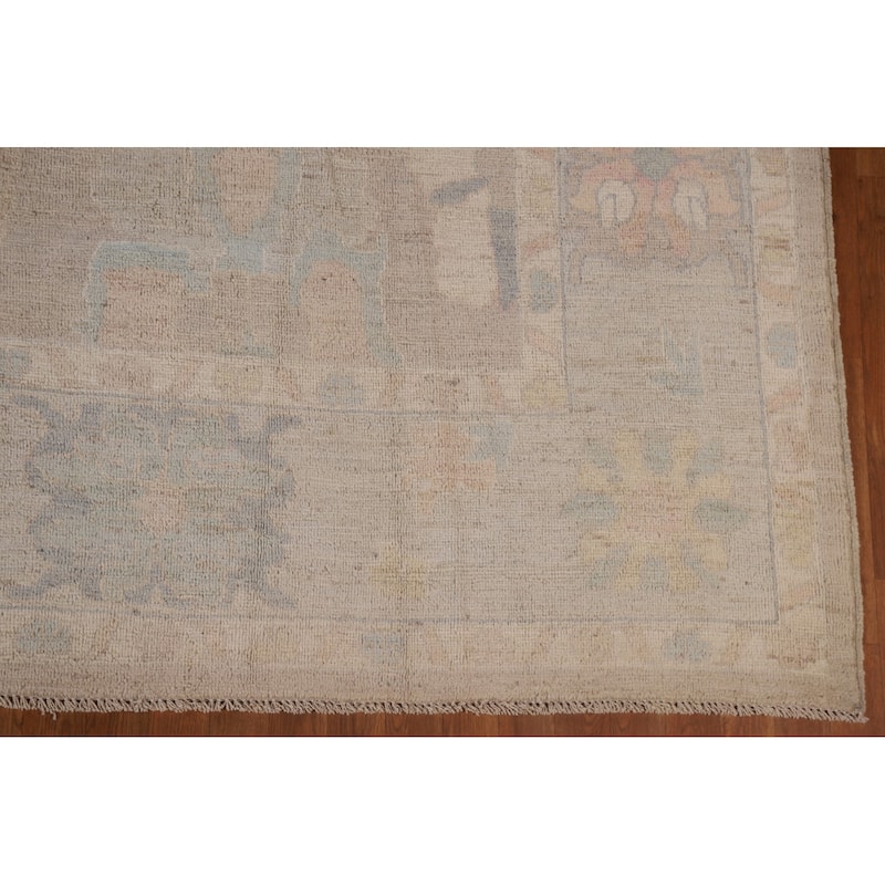 Vegetable Dye Oushak Large Area Rug Handmade Wool Carpet - 10'5"x 13'8"