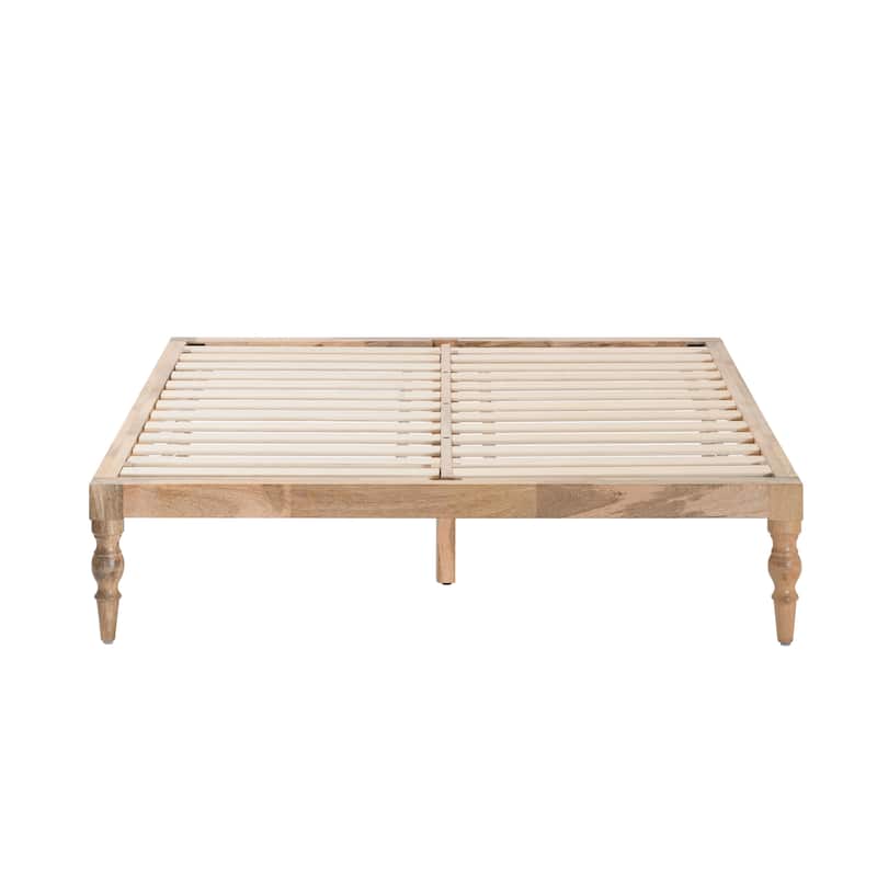 MH London Rhonda Solid Mango Wood Platform Bed